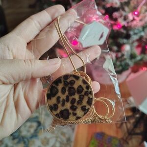 Leopard Print Pendant Necklace